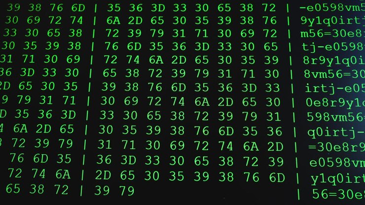 Program code on PC screen