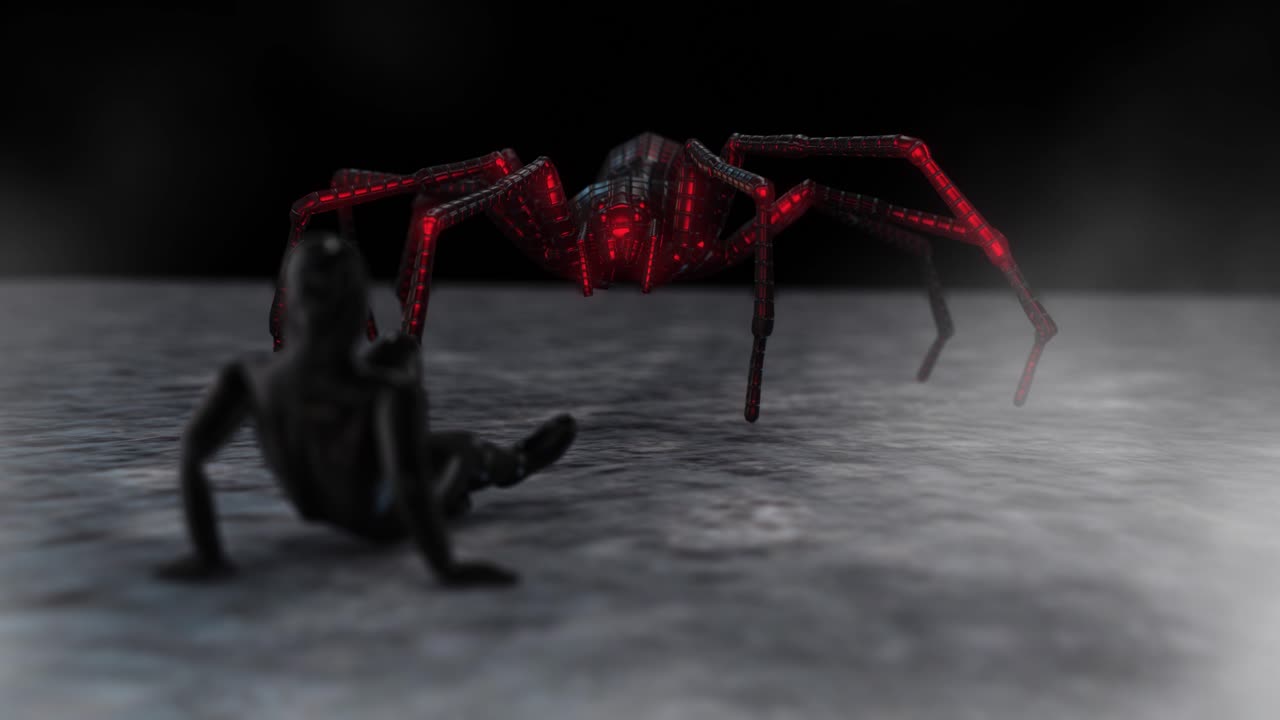 la araña persiguiendo un bucle de pesadilla de hacker