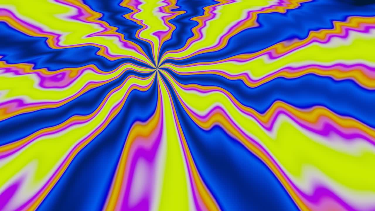 rotación en bucle de los rayos ondulados abstractos