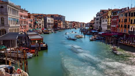 gran canal en venecia, italia vídeo de lapso de tiempo