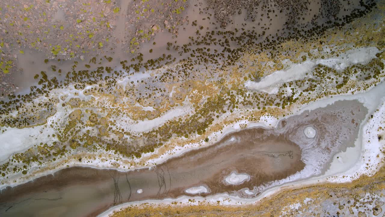 칠레 의 라우카 국립 공원 의 공중 사진 - 위 에서 아래 로, 드론 촬영