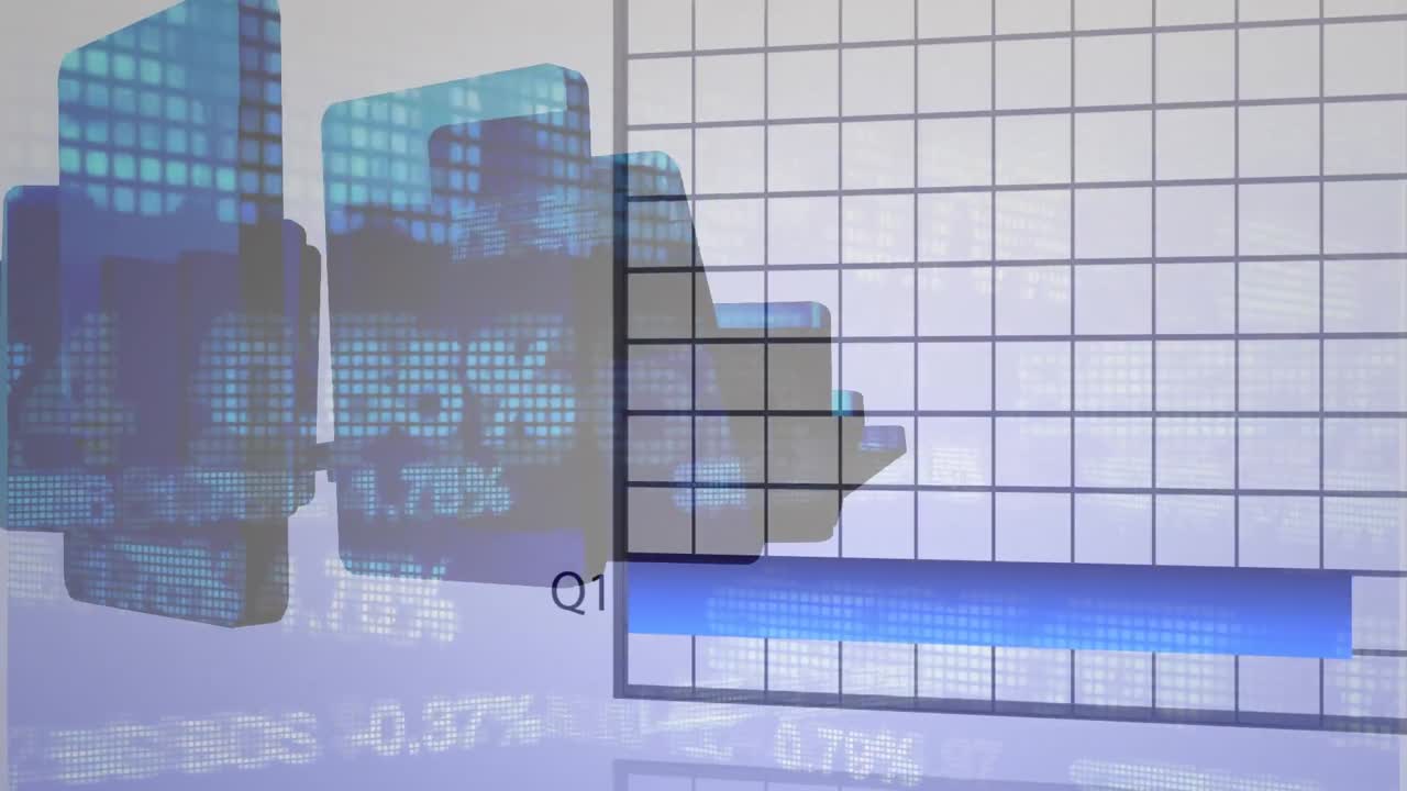 Animation of statistics and financial data processing