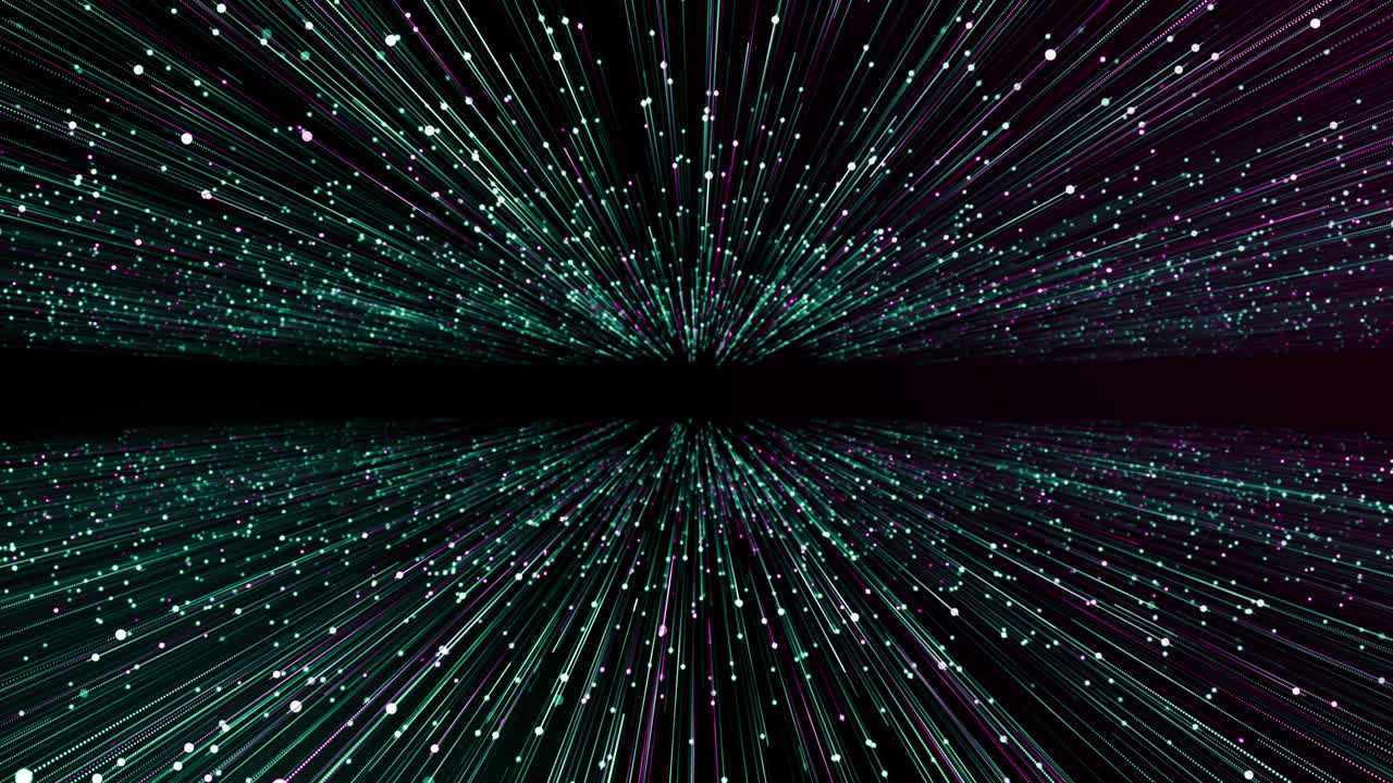 partículas verde rosa evento juego tráiler títulos escenario de concierto cinematográfico bucle de fondo