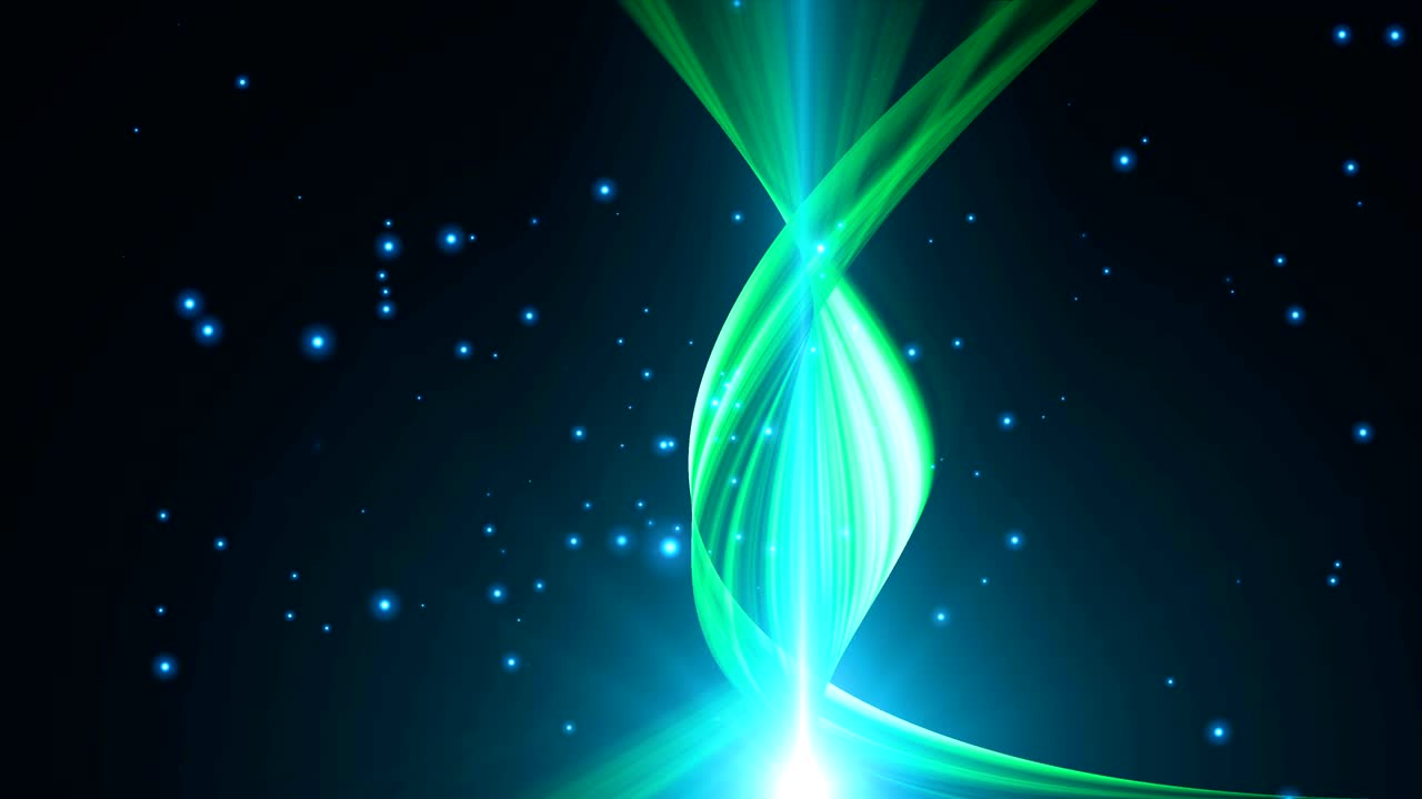 振動する弦と粒子 抽象的な背景