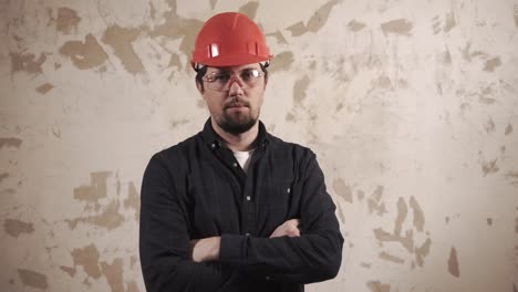 retrato de un trabajador de la construcción
