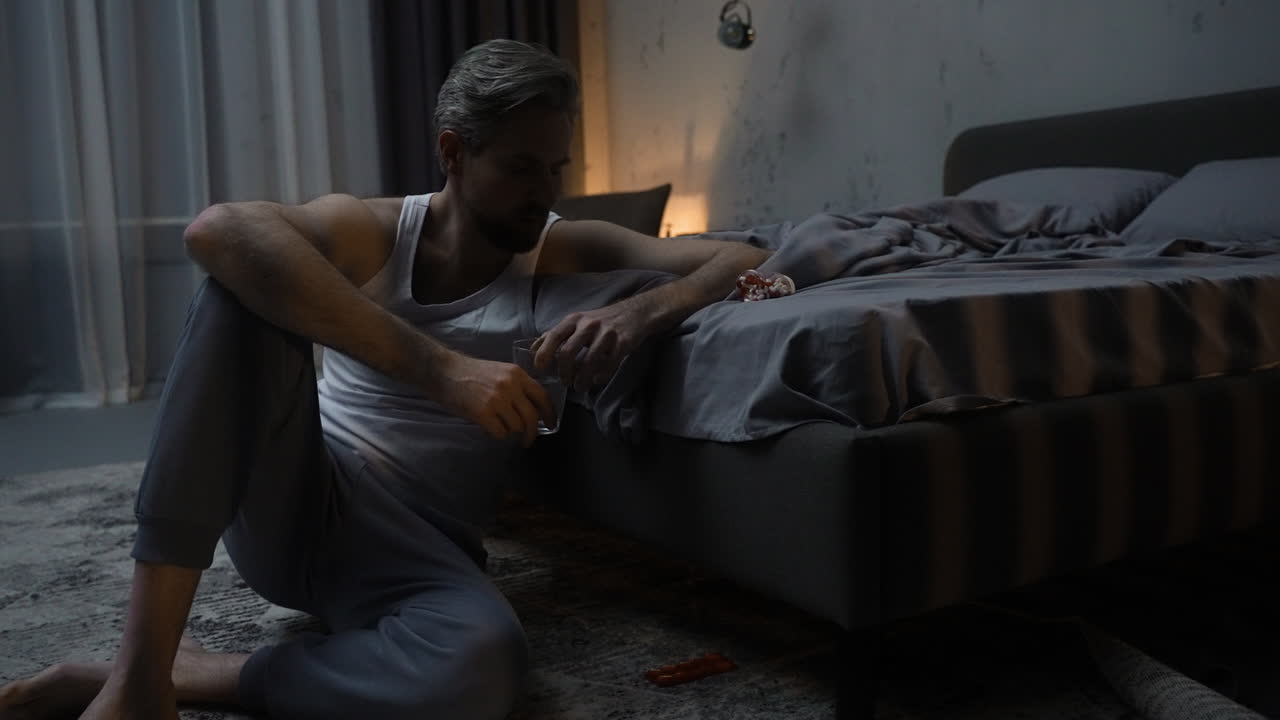 카 ⁇  위에 앉아 있는 남자