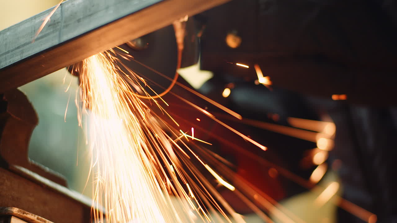 작업장에서 금속을 절단하는 앵글 그라인더 20