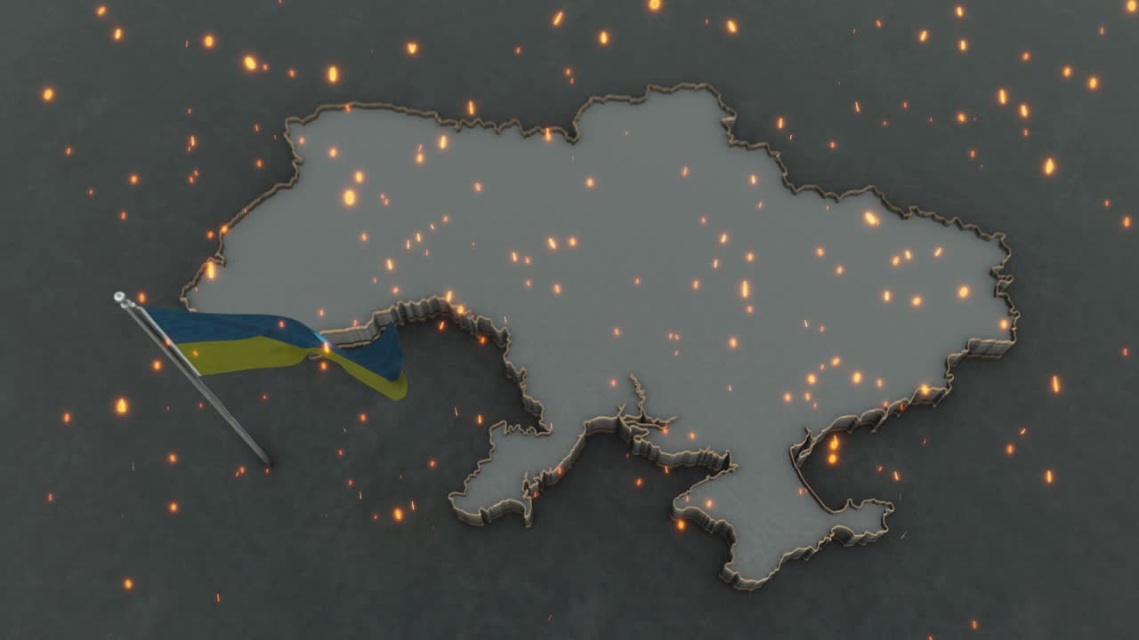 우크라이나 지도 배경 4k