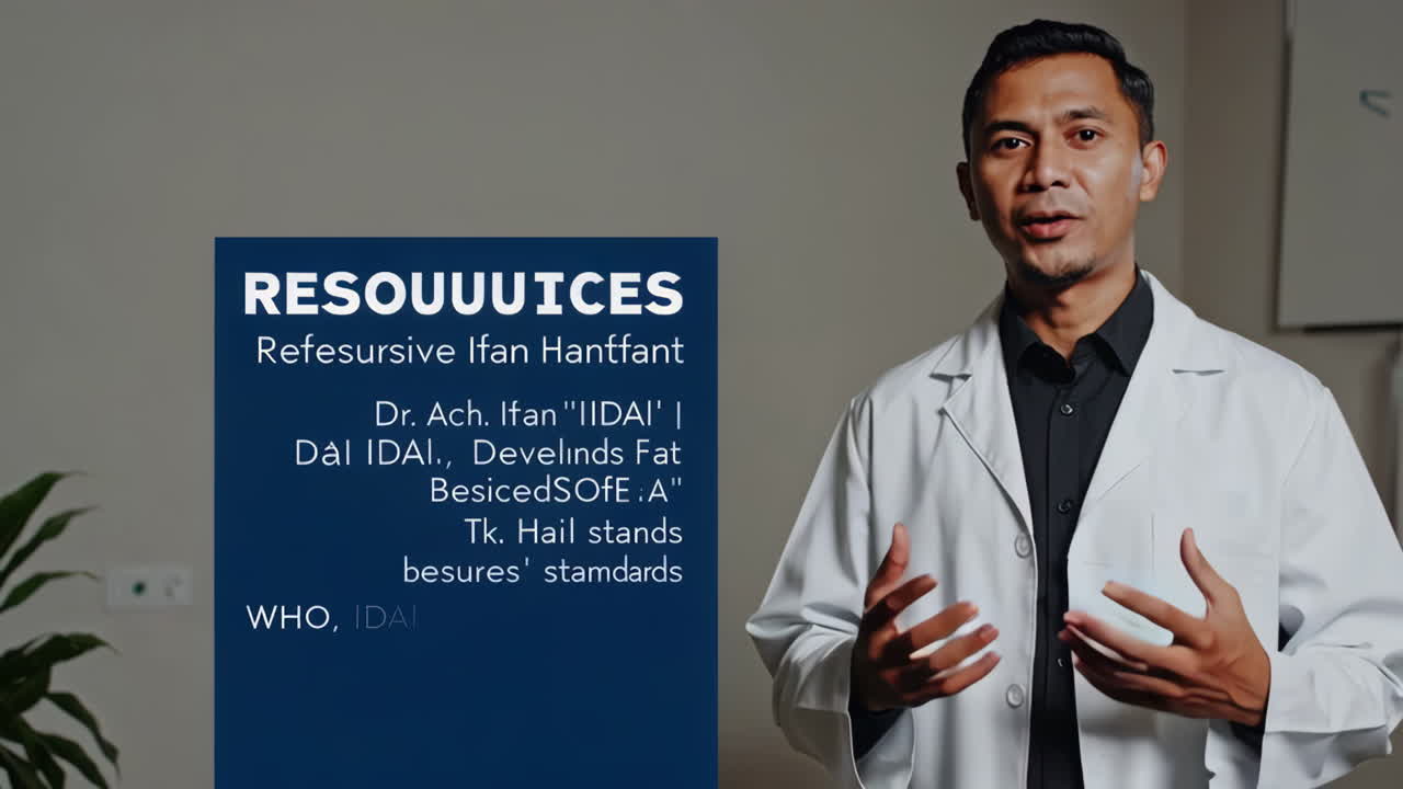 Doctor giving a presentation