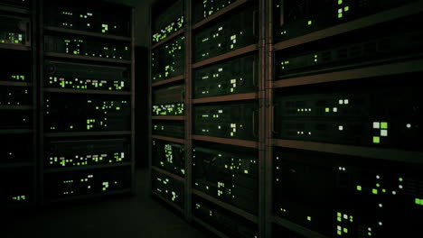 Rechenzentrum-Mit-Mehreren-Reihen-Voll-Funktionsfähiger-Server-Racks