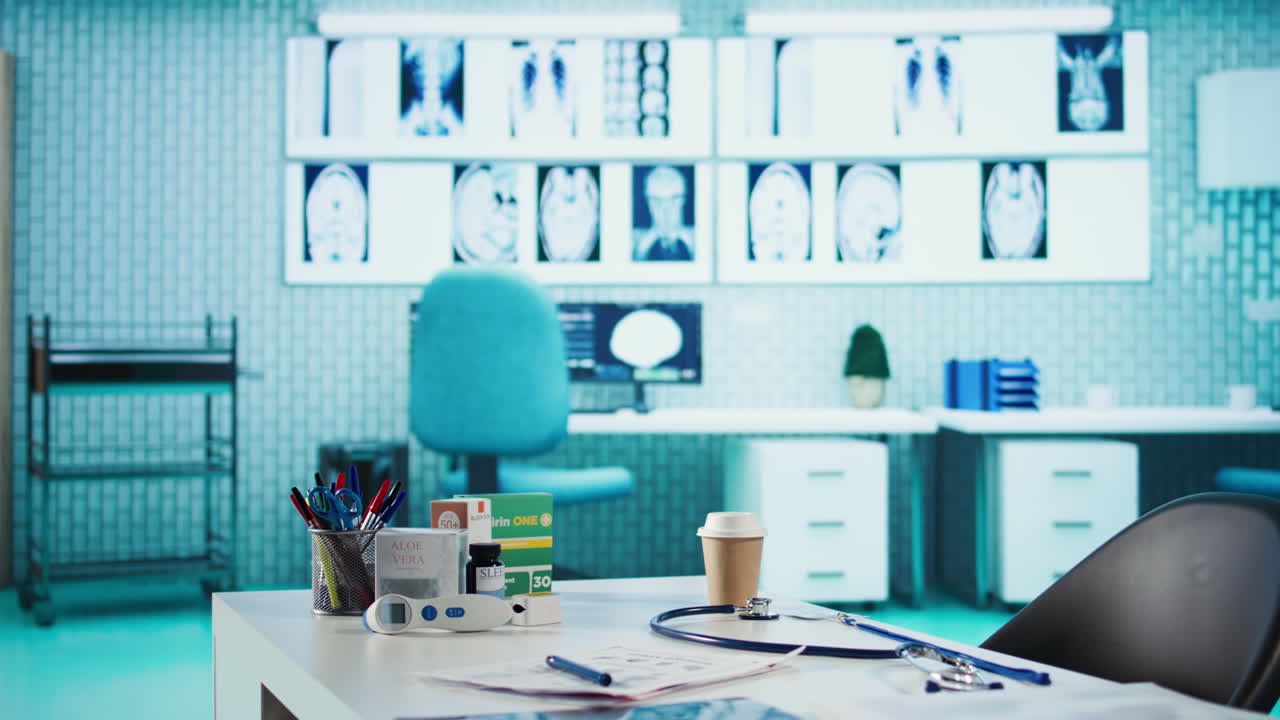 Doctor's Office with Medical Equipment and X-Rays