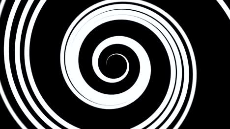 black and white hypnosis spiral animation - seamless loop