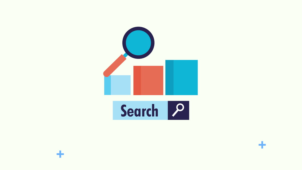 bars and magnifying glass search engine optimization