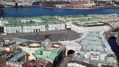 aerial view of st. petersburg's palace square