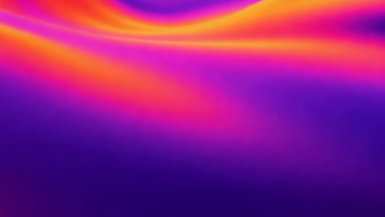Afspilning starter. Abstrakt orange magenta lilla område skifter diagonalt hen over skærmen og danner en bølge