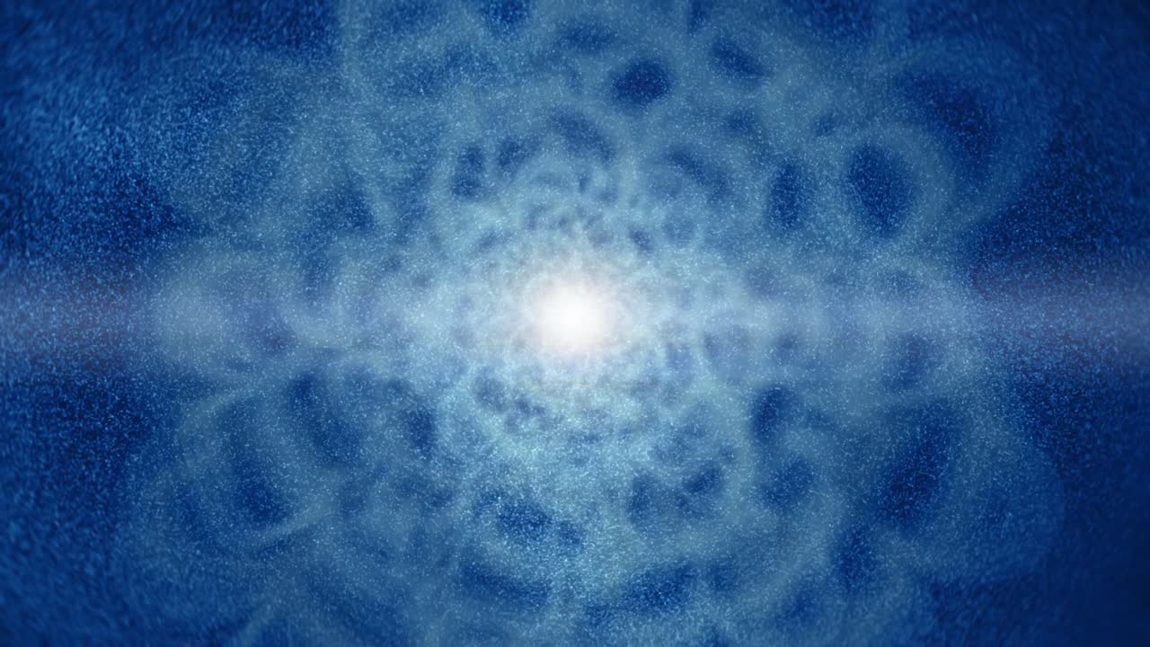 simulación de campo de túnel que emana una llamarada pulsante con un núcleo brillante parpadeante en un primer plano particular