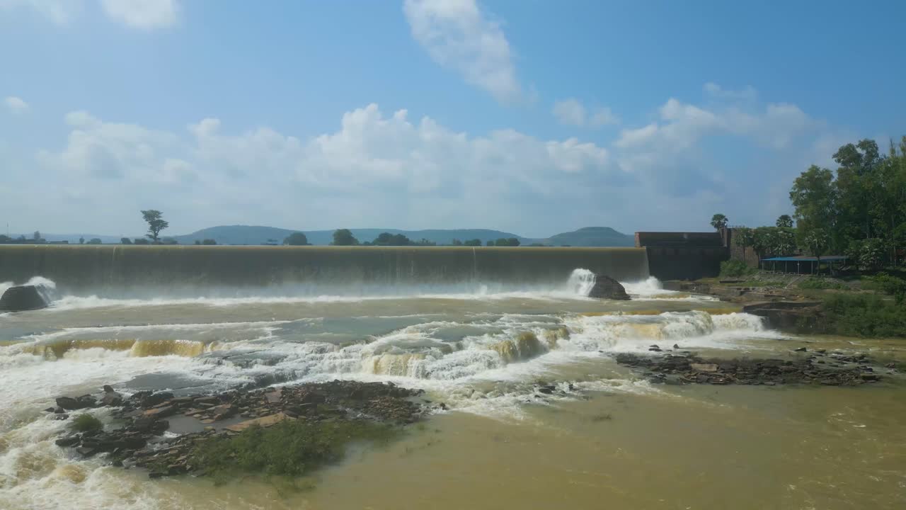 Waterfall Rajdari Devdari and Latif Shah Dam and Chandraprabha Lake Aerial View