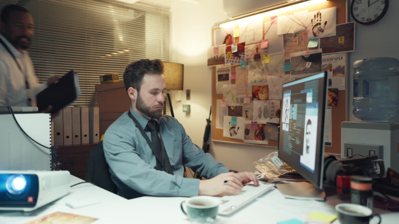 Detectives Working in Crime Scene Investigation Office