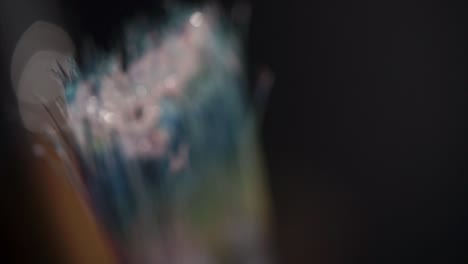 close-up of a paintbrush with paint