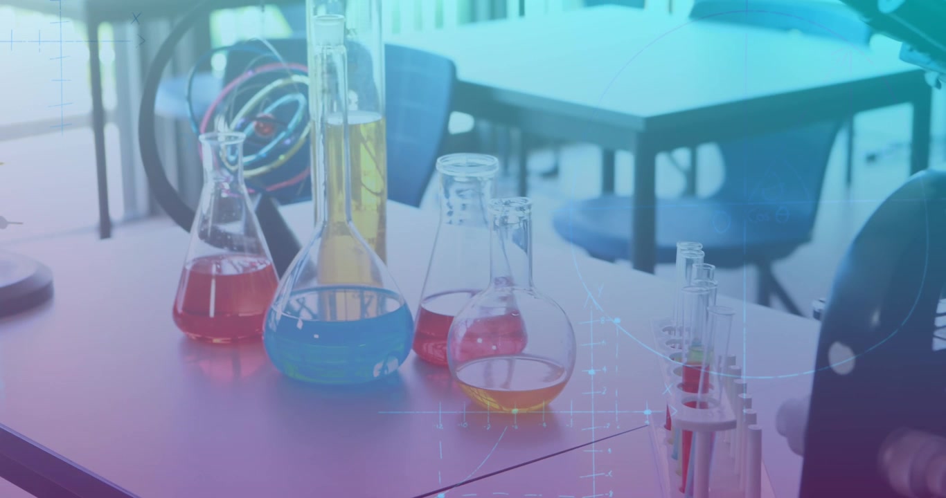 Animation of mathematical equations over lab