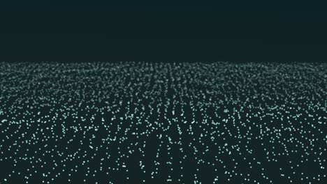 puntos de baile futuristas en una cuadrícula. animación de video 4k. luces en movimiento en un fondo oscuro.