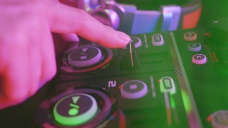 sound mixer being used by a sound professional. close up.