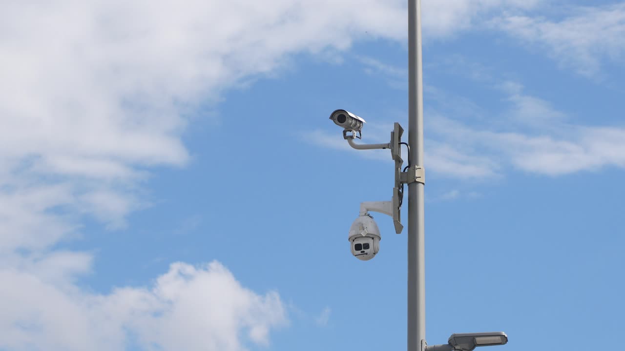 Security Cameras on a Pole