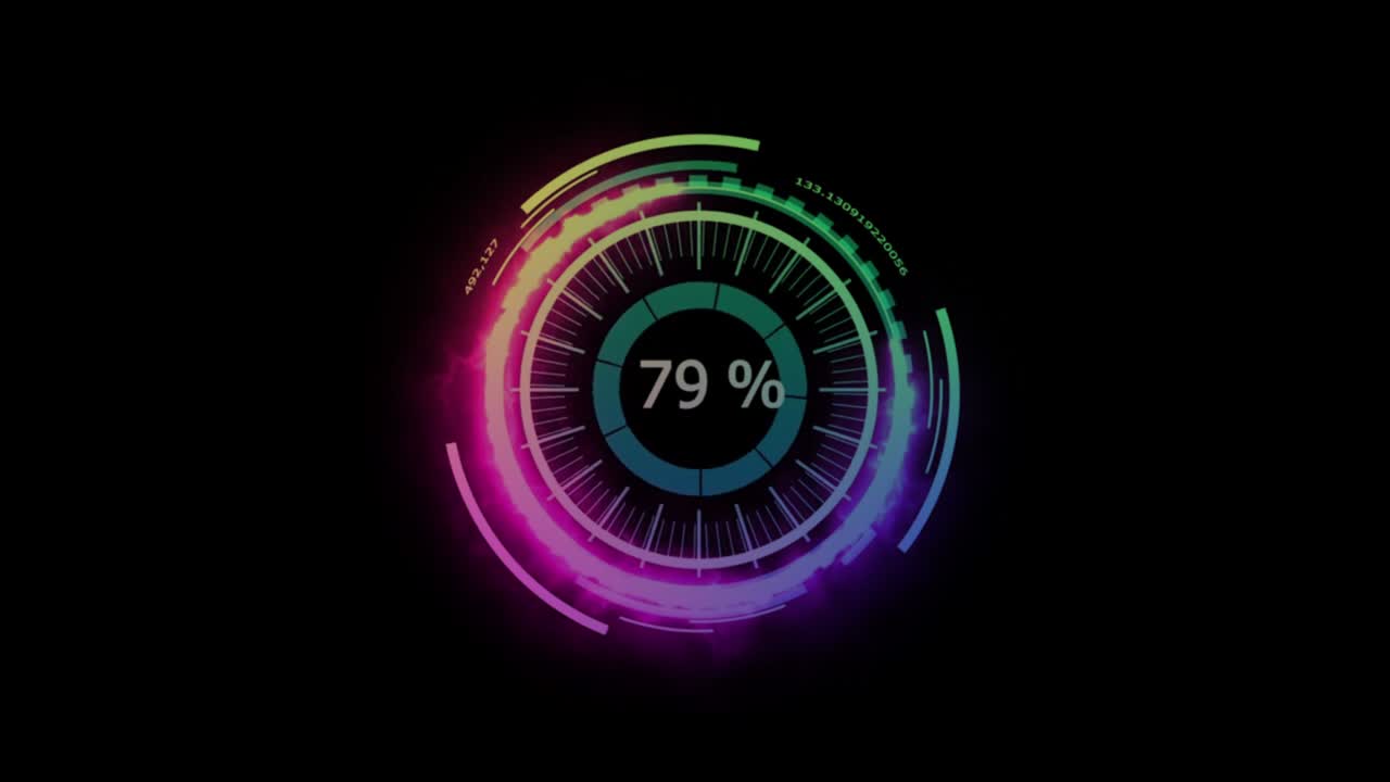 Motion graphic: download diagram icon of progress bar