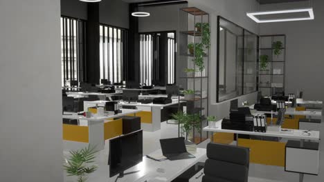 espacio de oficinas moderno de planta abierta