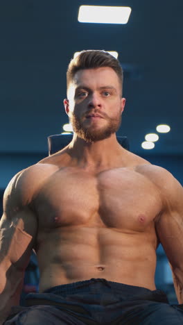 muscular man in gym
