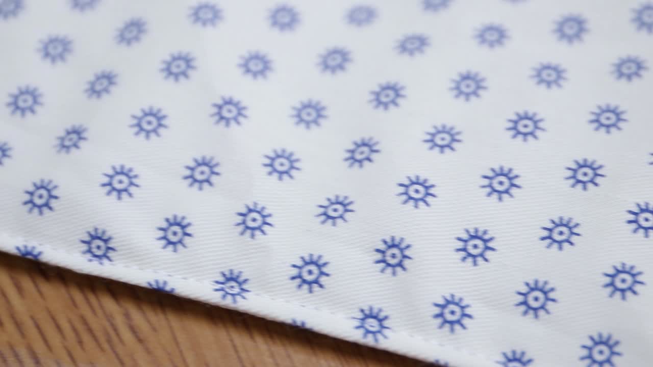 Details of handmade coronavirus protective mask ready to be worn. Close up