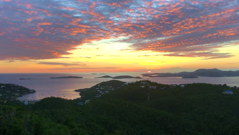 sunset over great cruz bay on st