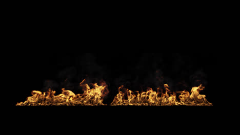 animación de fuego en fondo negro
