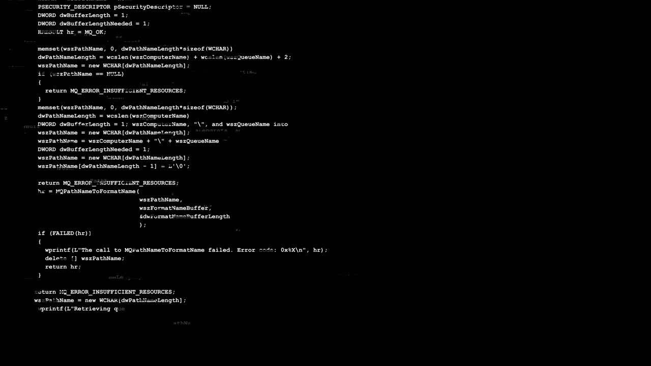 Hacker code is typing hacker code running down a computer screen terminal 4k encrypted fast long