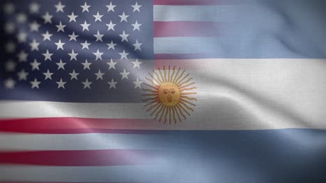 bandera de los estados unidos argentina fondo de bucle 4k