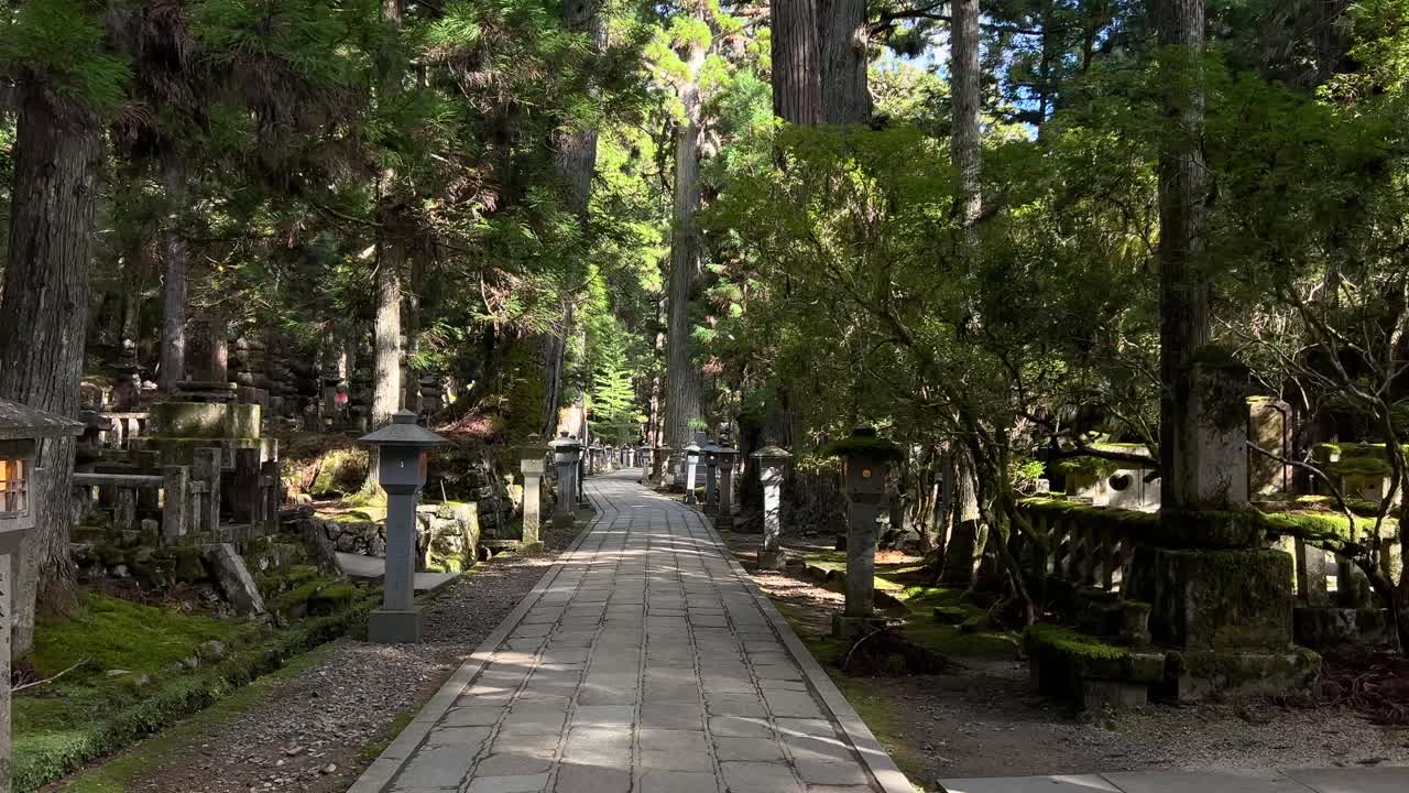 POV walking through approach of Koyasan
