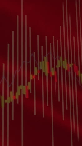 animation of data processing over flag of china