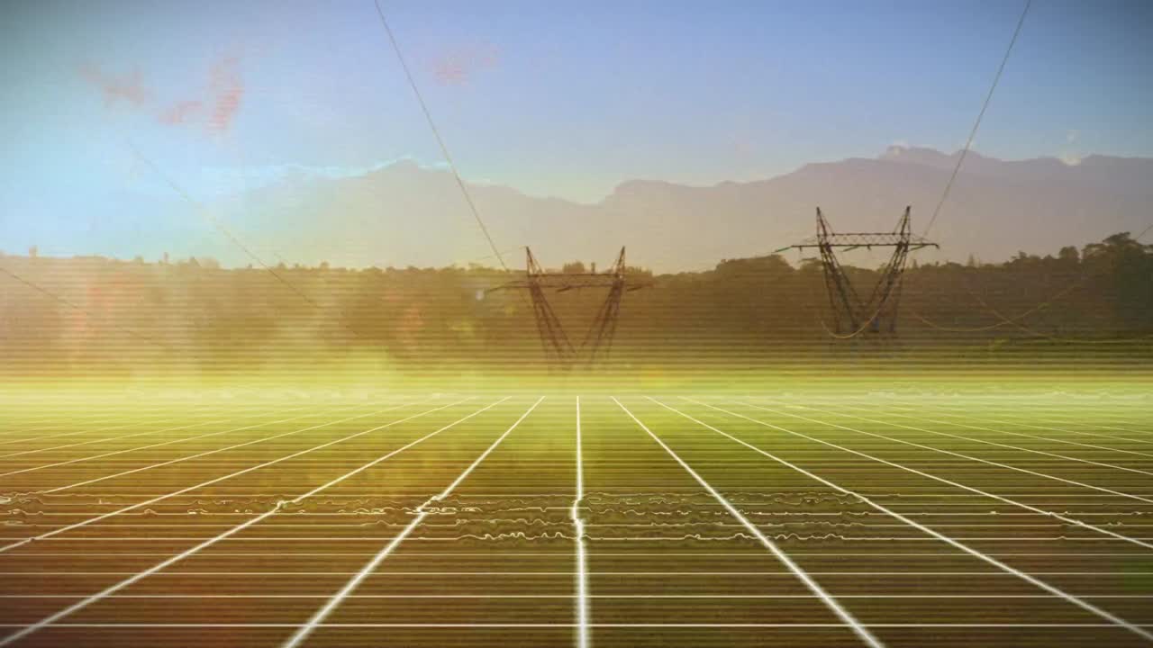 간섭과 파일론 위의  ⁇ 색 선의 애니메이션