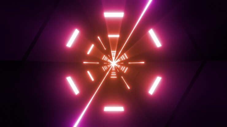 Neon Tunnel Futuristic Corridor