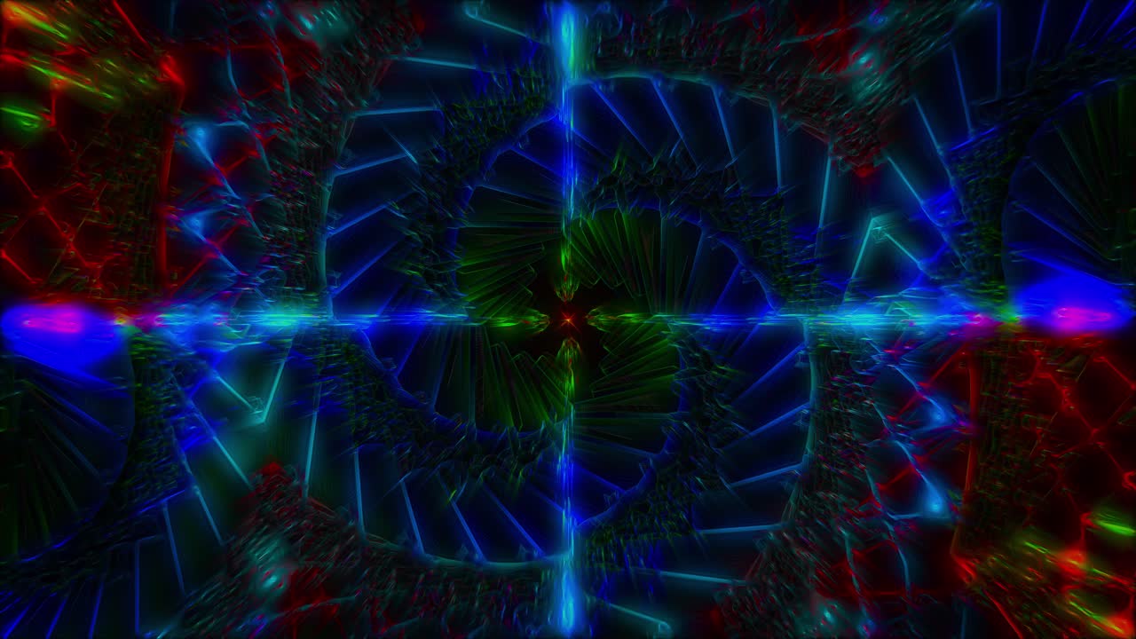 Organic abstract kaleidoscope background, looped animation