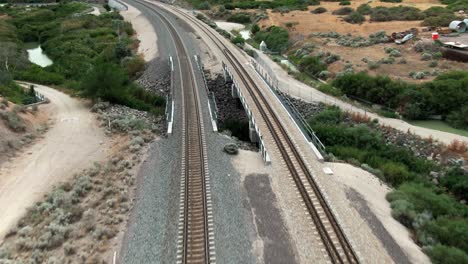 Luftaufnahme-Der-Eisenbahn-In-Bluffdale,-Utah