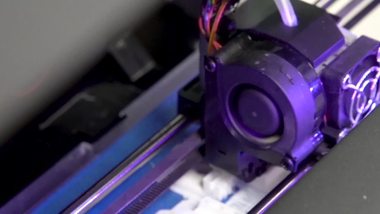top view of a 3d printer making an industrial concept model