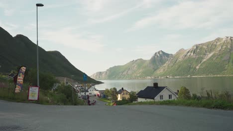 fjordgard fishing village in senja municipality, troms og finnmark county, norway