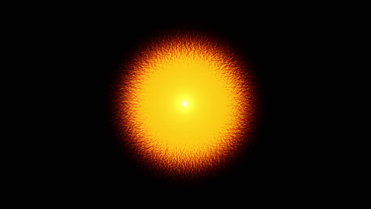 energy ball shaped animation on black background, video overlay