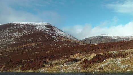 comeragh mountains waterford ireland snow on the high mountains on a bright winter day