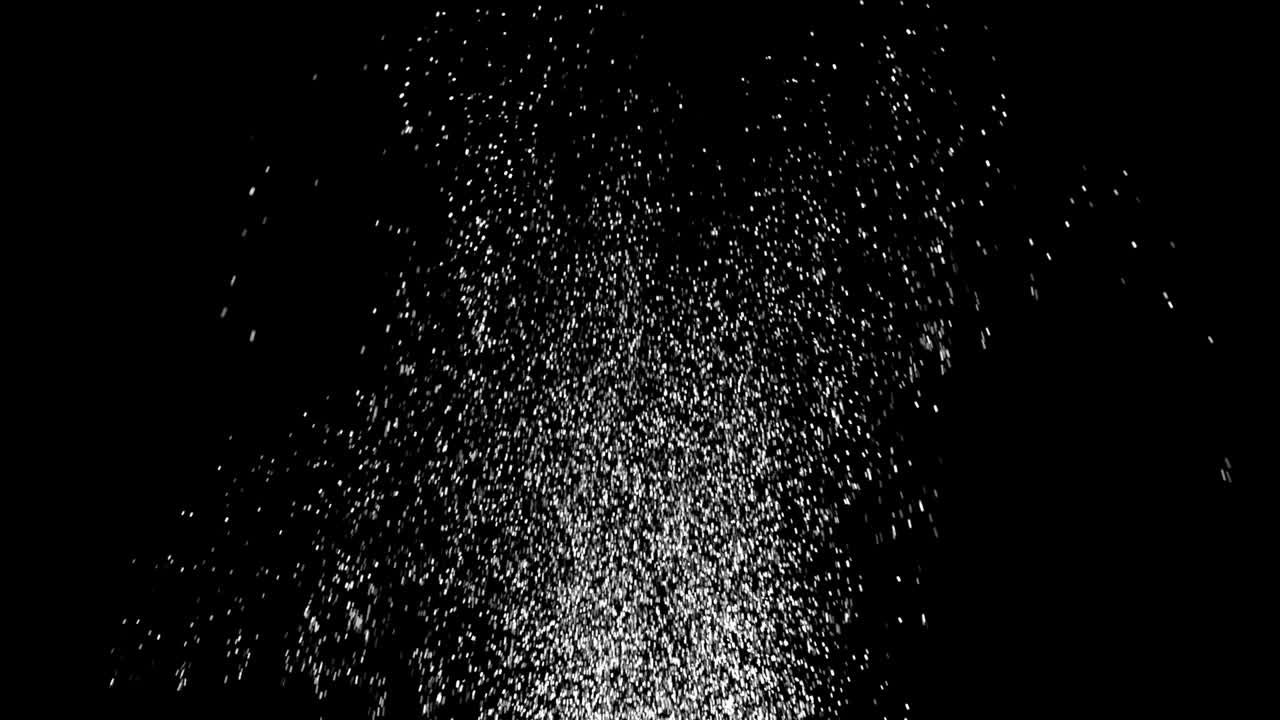 A series of shots striking in a line from the top down, and producing sparks and smoky trails. Blue hues.