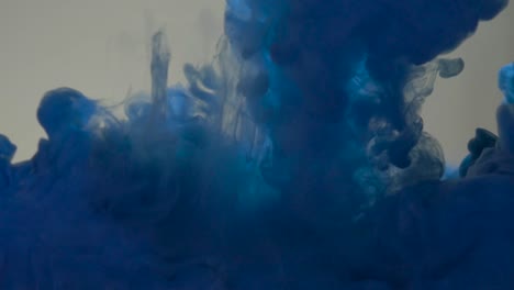 difusión de la tinta azul en el agua