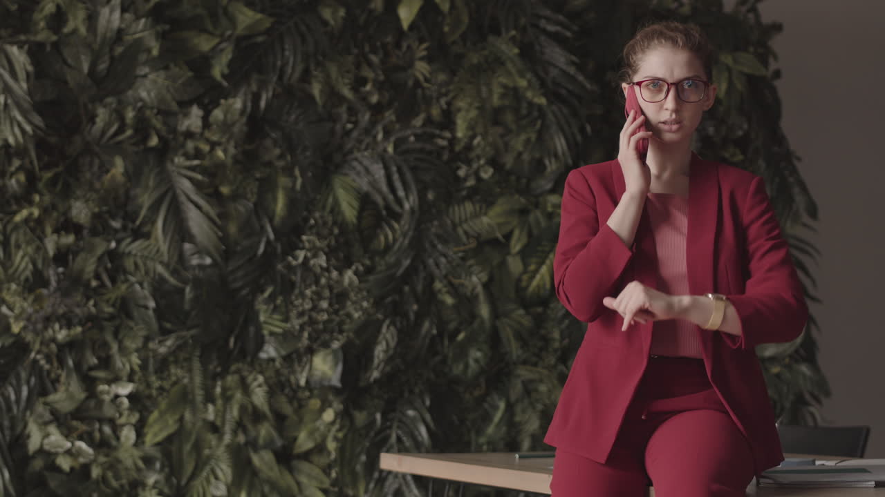 Modern Businesswoman Talking on Cellphone