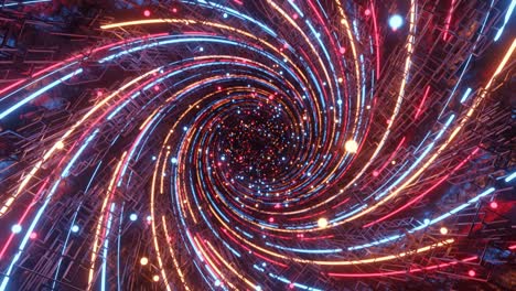 colorful time and space warp wormhole, science fiction background