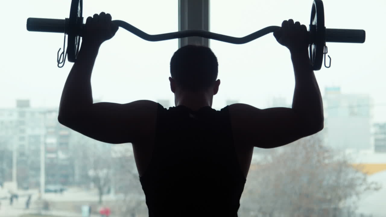 Man Weightlifting Silhouette
